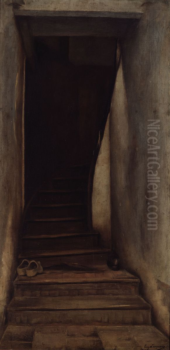 The Staircase Oil Painting by Eugene Laermans