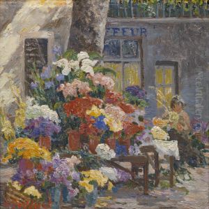 Bloemenmarkt in Menton (Cote d'Azur)
