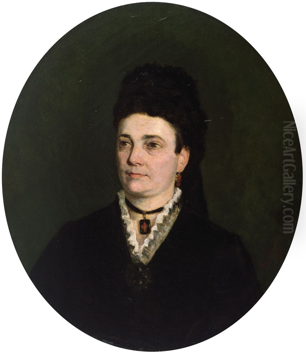 Portrait of a Woman Oil Painting by Gustaaf Vanaise