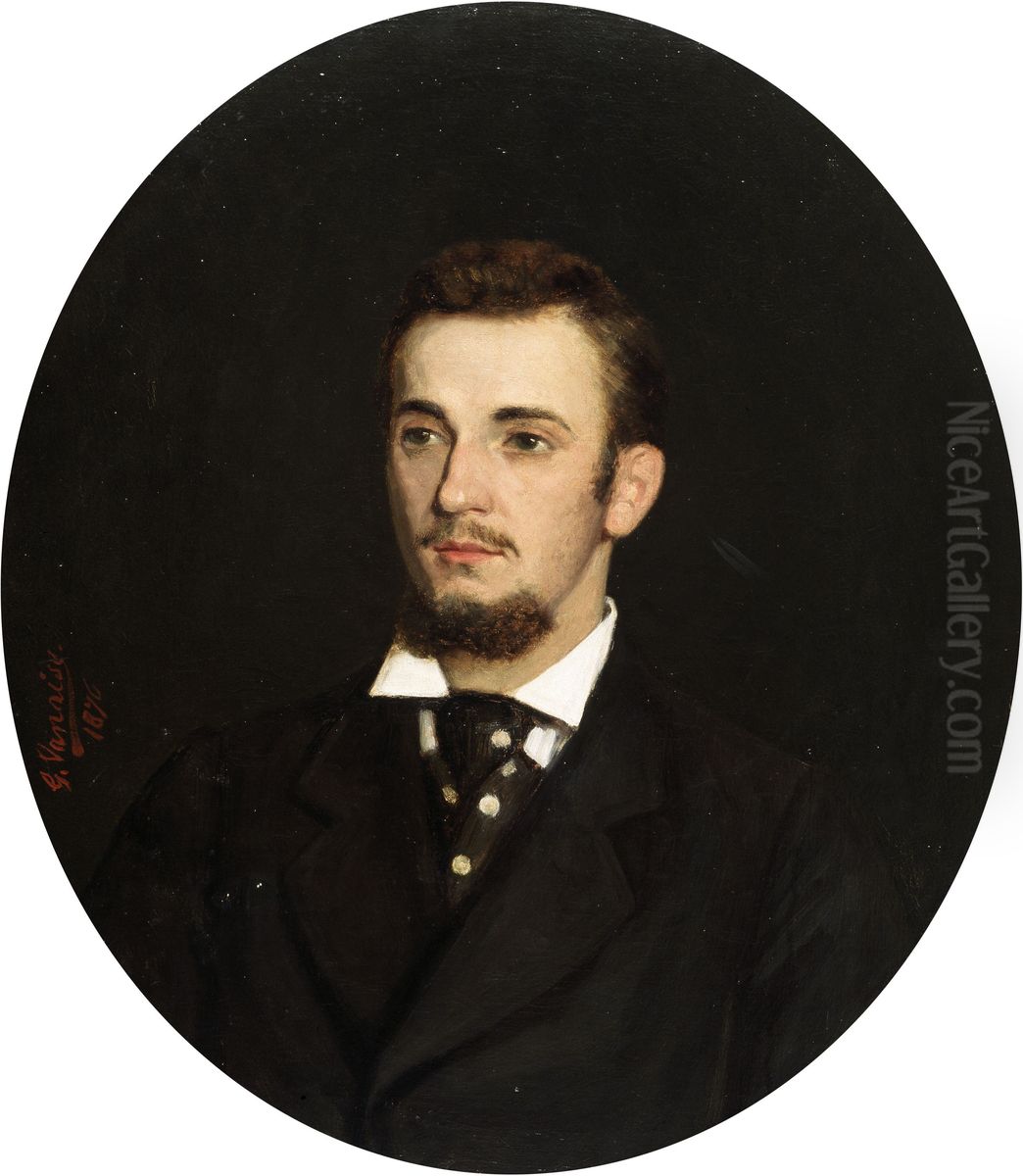 Portrait of a Man Oil Painting by Gustaaf Vanaise