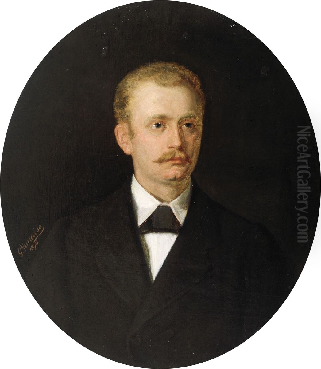 Portrait of a Man Oil Painting by Gustaaf Vanaise