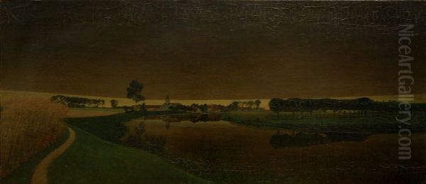 Thunderstorm over Sint-Martens-Latem Oil Painting by Valerius De Saedeleer