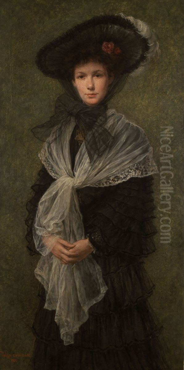 Portrait of Mrs Maton Oil Painting by Juliaan de Vriendt