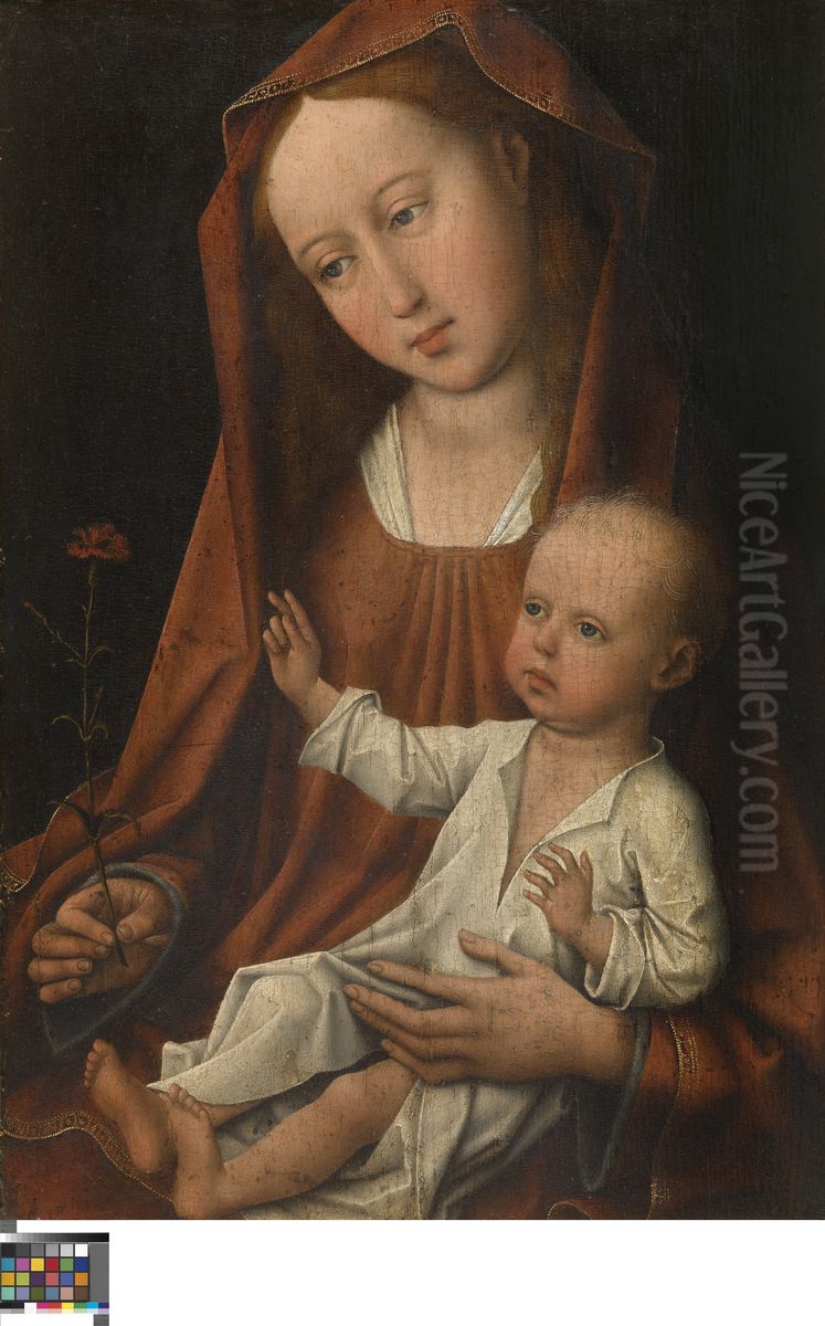 Madonna met de anjer Oil Painting by Rogier van der Weyden