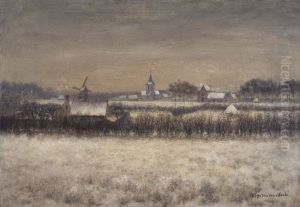 Snow-covered Sint-Martens-Latem