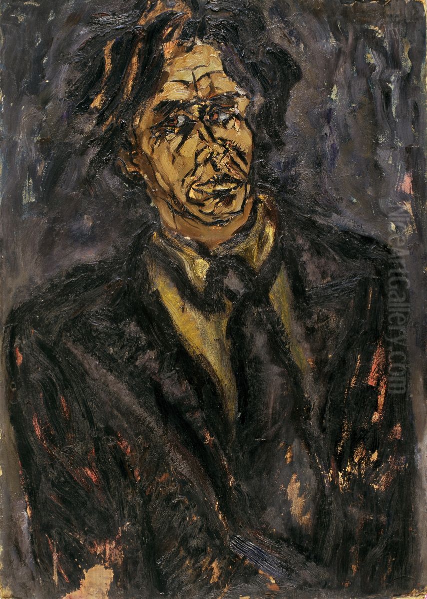 Zelfportret Oil Painting by Arie Van der Giessen