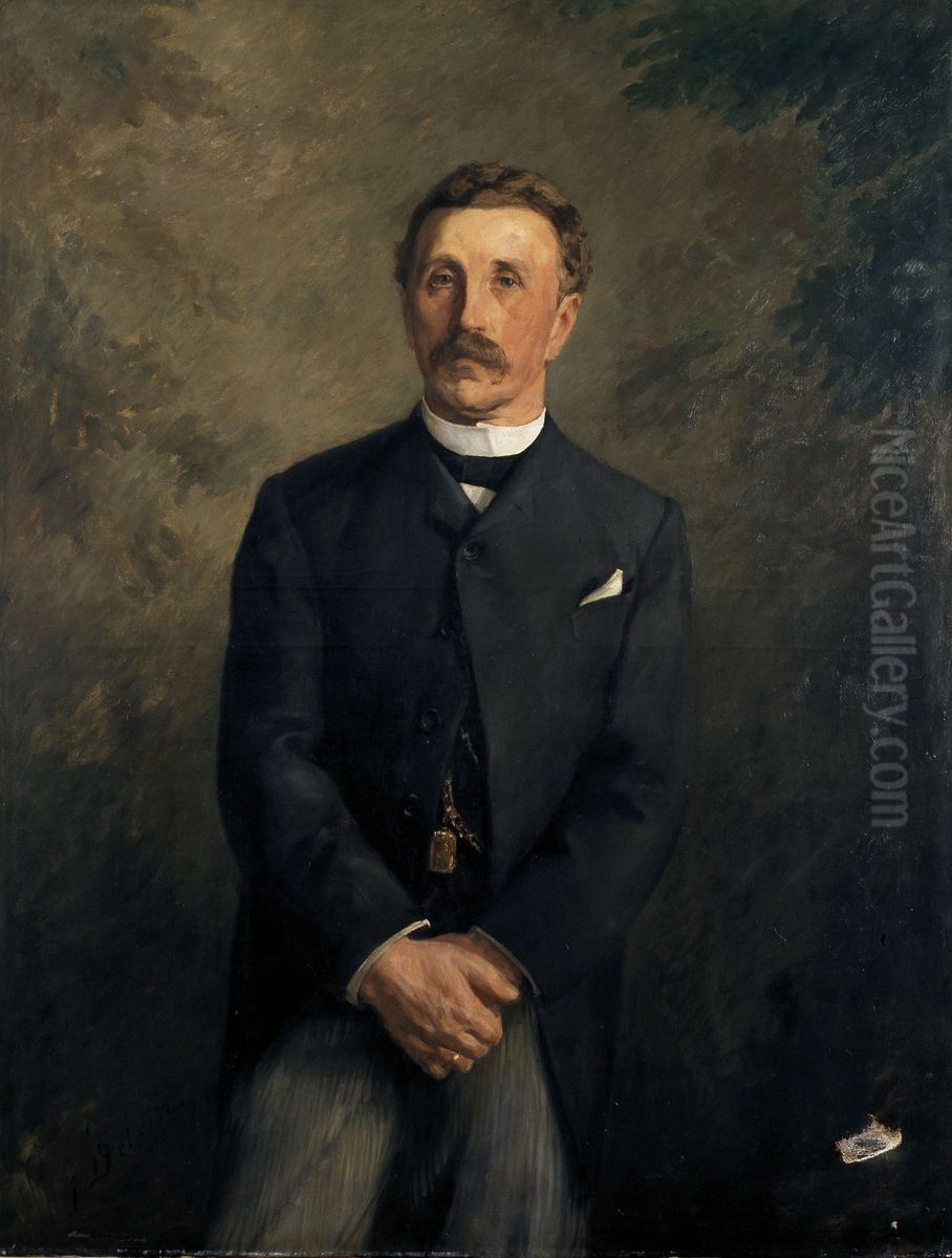 Portrait of a Man Oil Painting by Jean Delvin