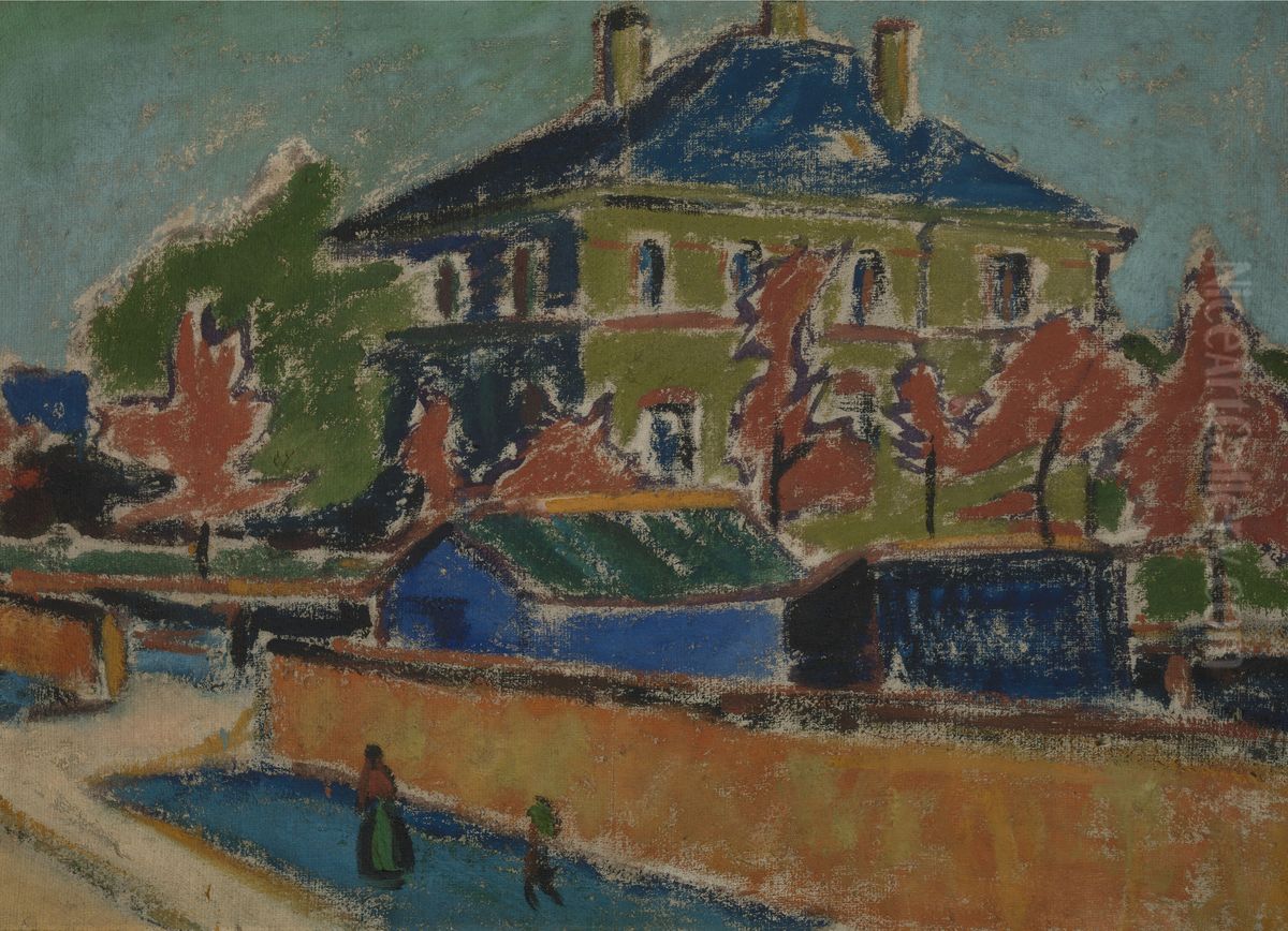 Villa in Dresden Oil Painting by Ernst Ludwig Kirchner