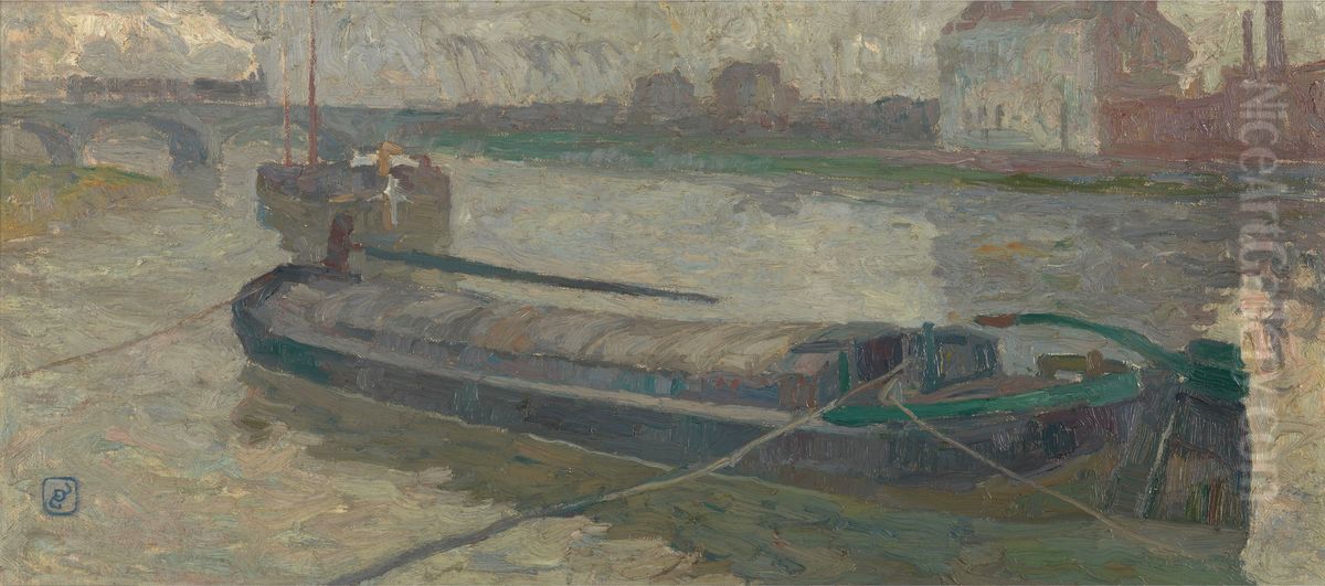 View of the Stropbrug in Ghent Oil Painting by Gustave De Smet
