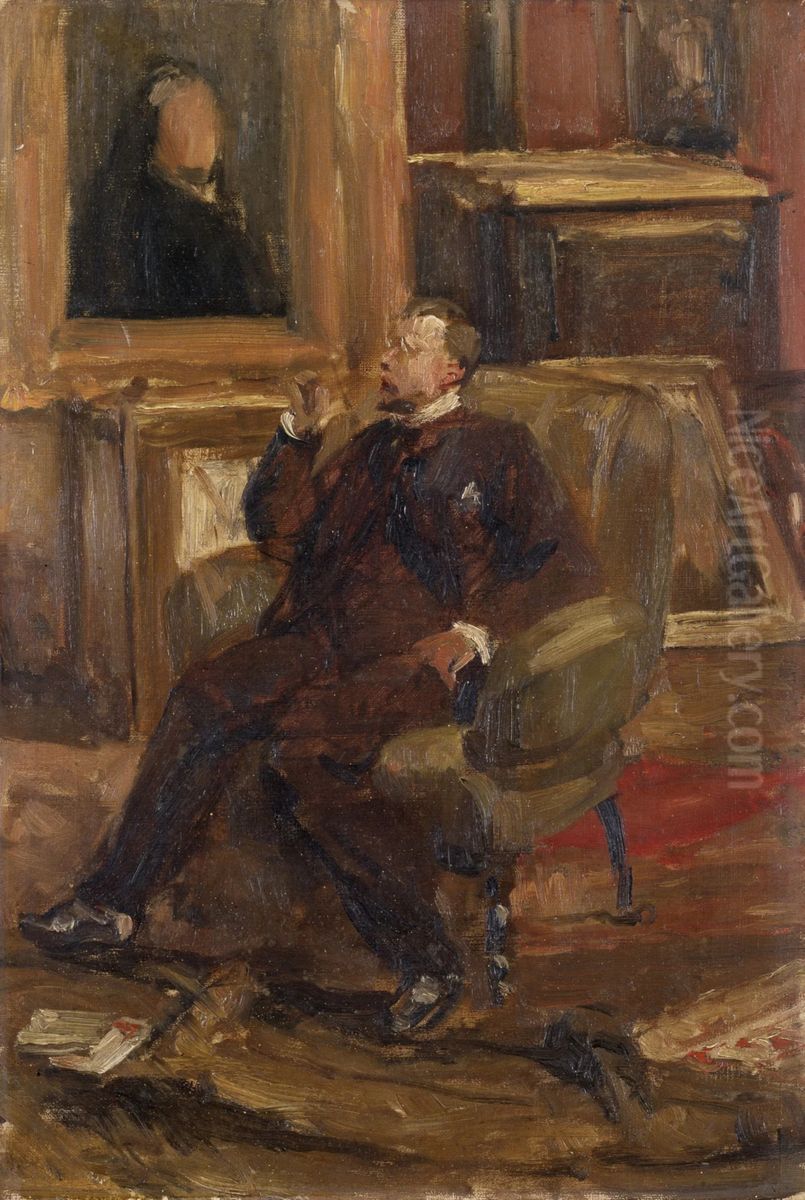 Portrait of the Artist Armand Heins Oil Painting by Fernand Scribe