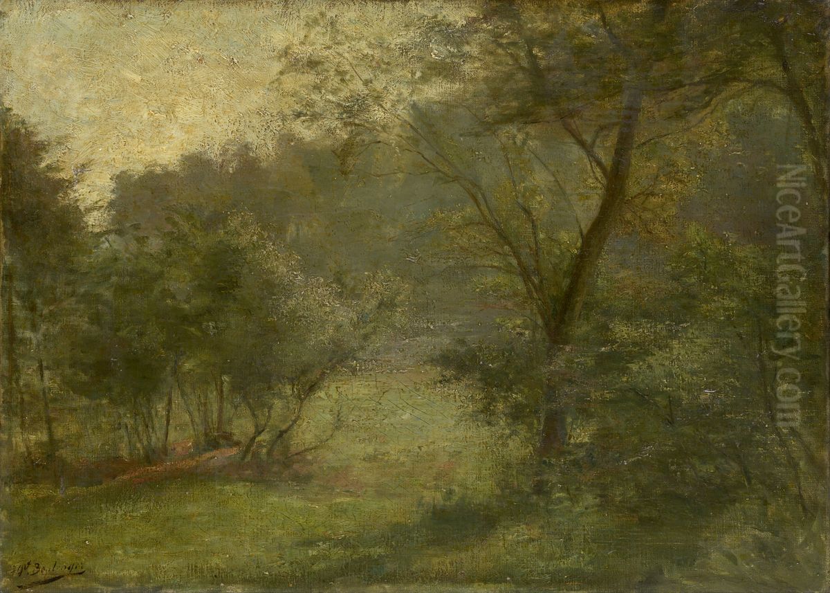 Woodland Oil Painting by Hippolyte Boulenger