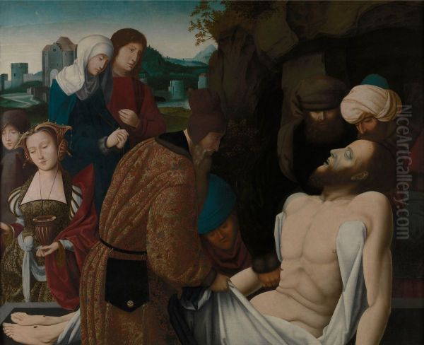 The Entombment Oil Painting by Master of the Mansi Magdalen