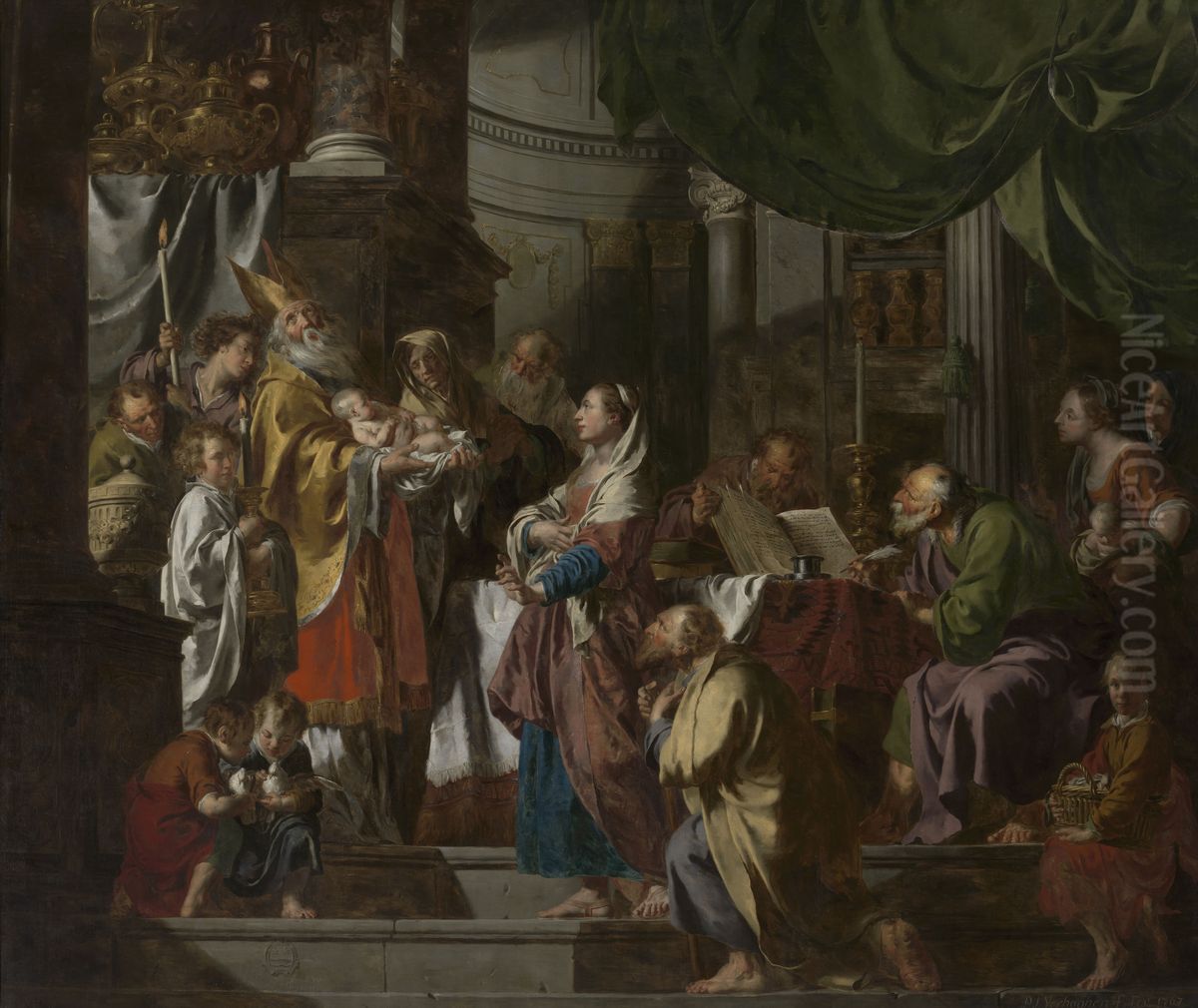 The Presentation of Christ in the Temple Oil Painting by Pieter Jozef Verhaghen
