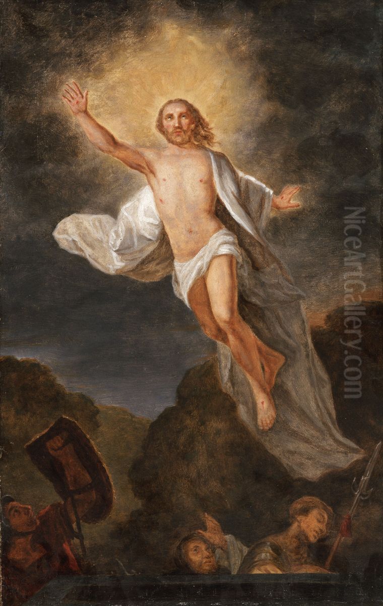 The Resurrection of Christ Oil Painting by Pieter Van Huffel