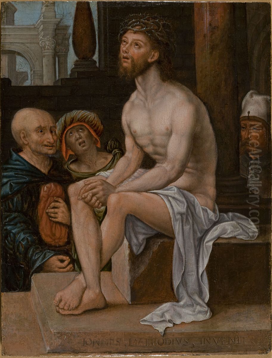 Christ on the Cold Stone Oil Painting by Jan Gossaert