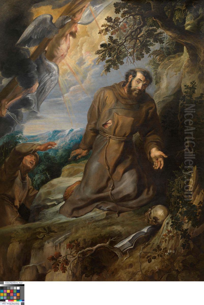 The stigmatisation of Saint Francis of Assisi Oil Painting by (studio of) Rubens, Peter Paul