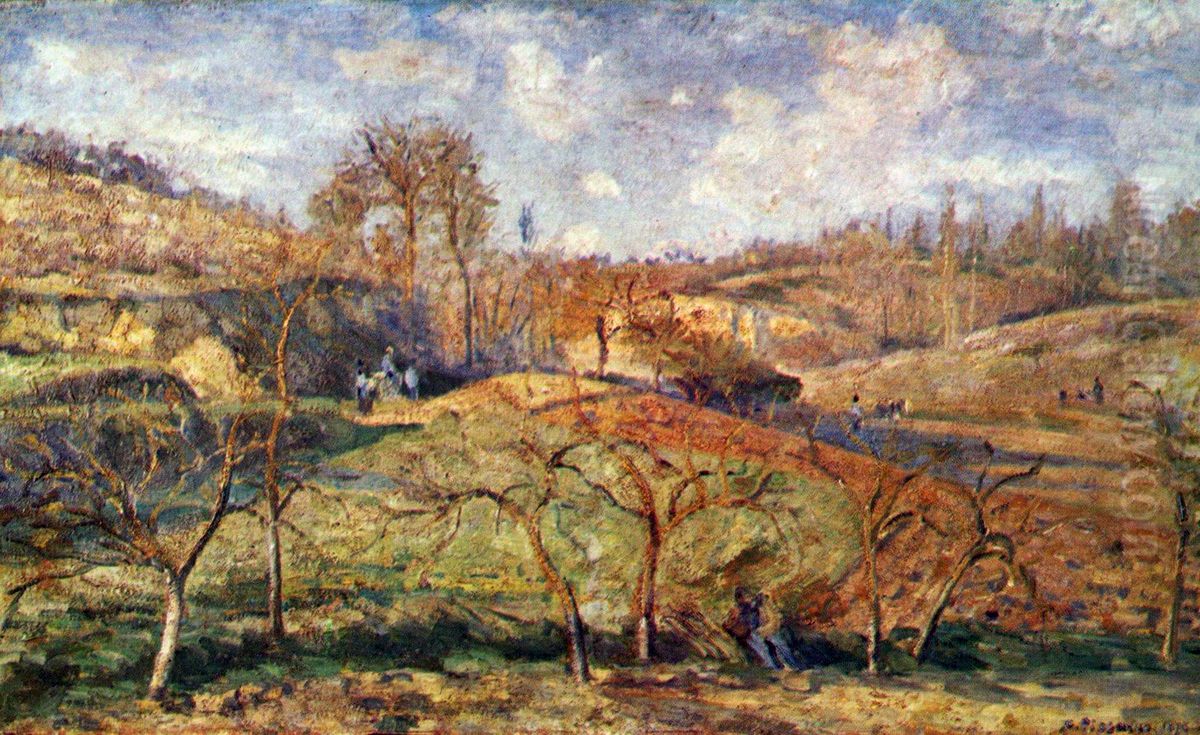 March Sun, Pontoise Oil Painting by Camille Pissarro