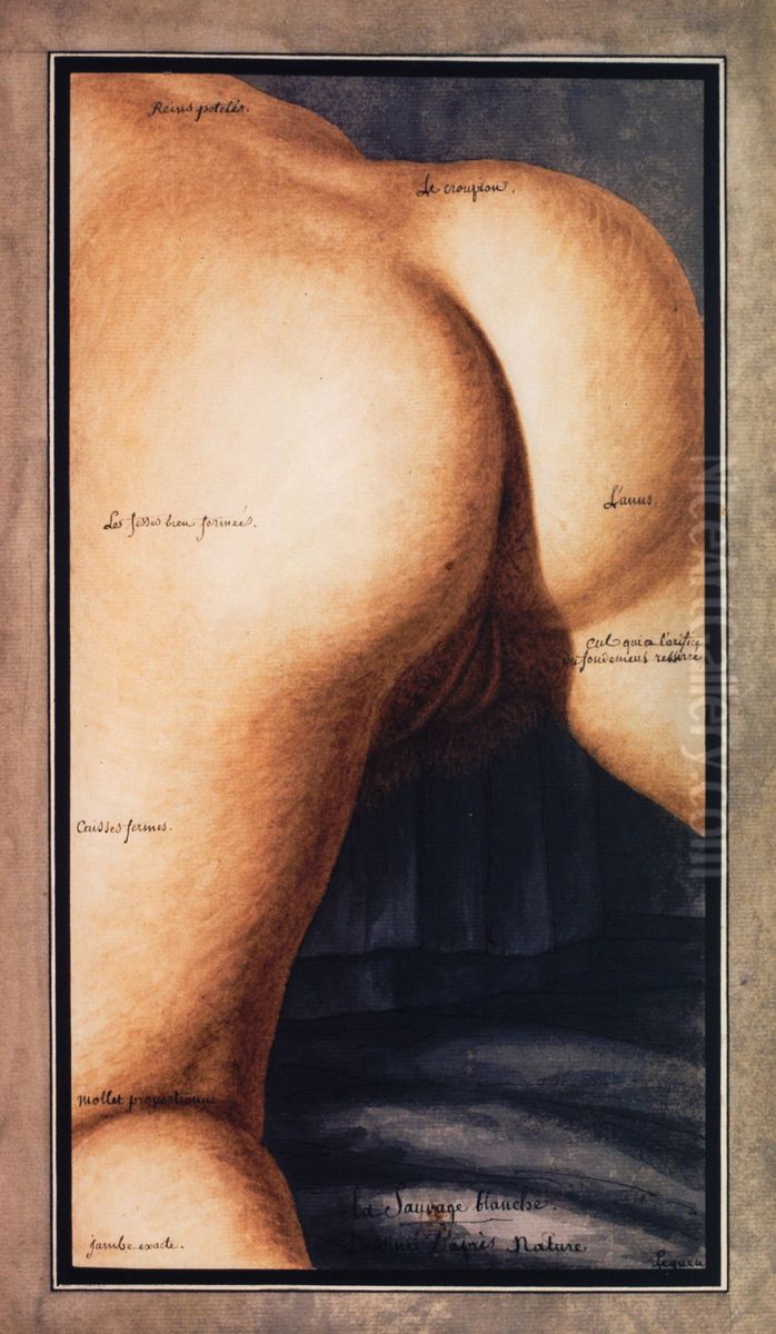 The White Savage, drawn from nature Oil Painting by Jean-Jacques Lequeu