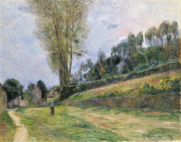 Une Rue a Rouen, ou Personage sur la route Oil Painting by Paul Gauguin