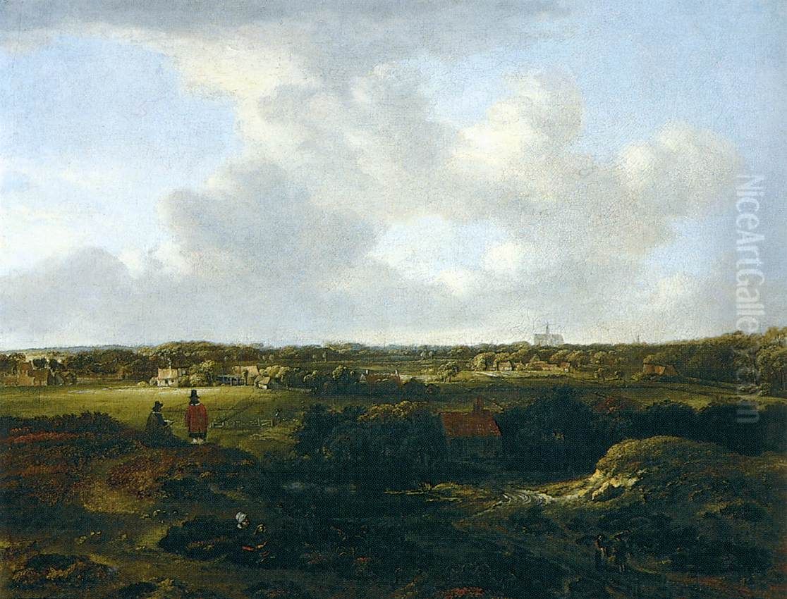 View of Haarlem from the Dunes Oil Painting by Jan Vermeer van Haarlem