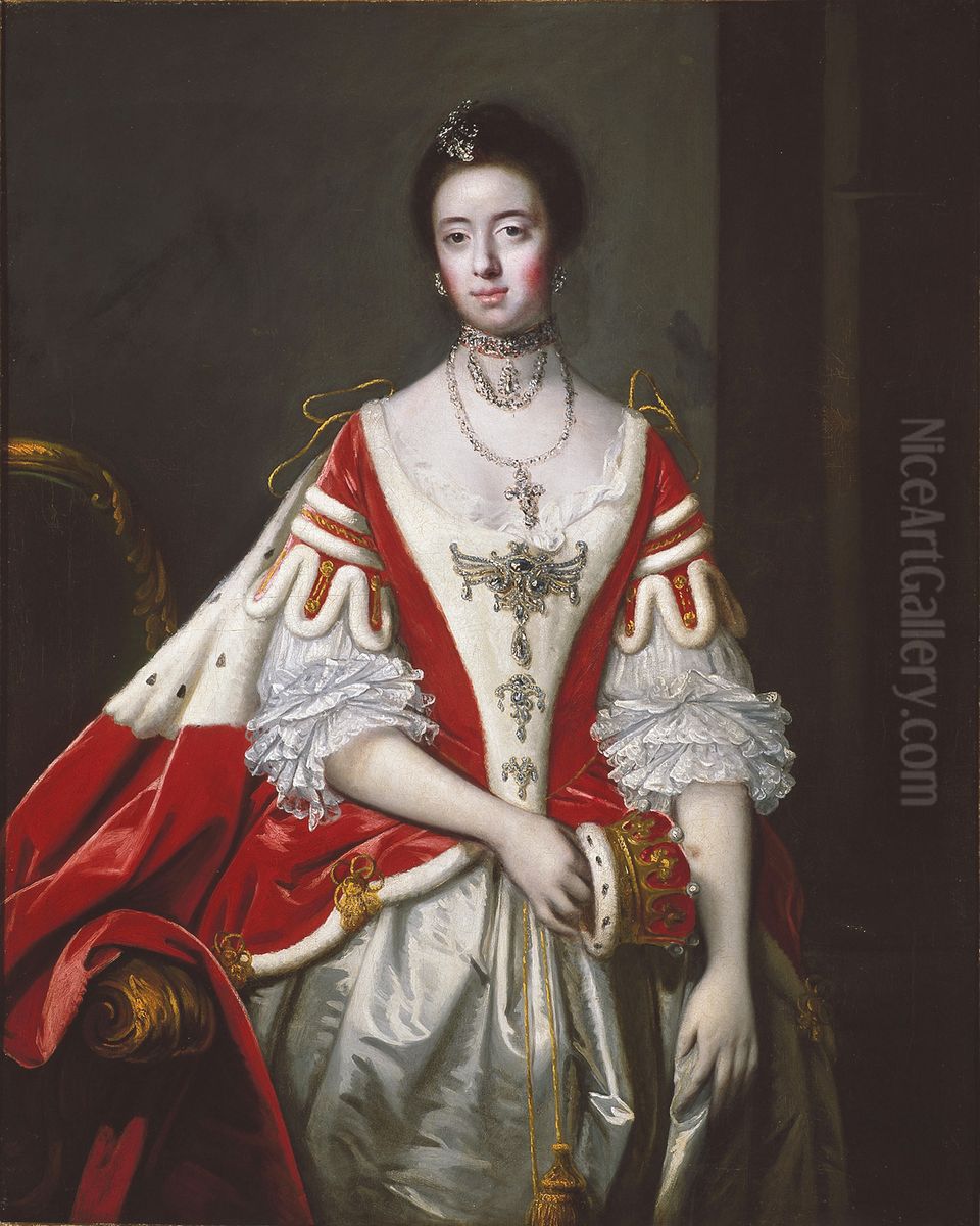 Frances, the Countess of Dartmouth Oil Painting by Of Sir Joshua Reynolds