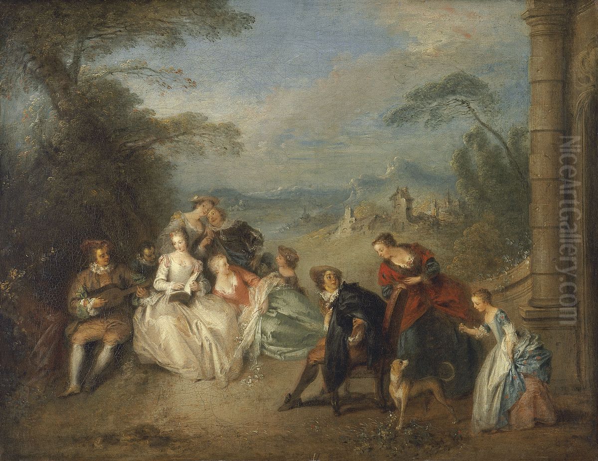 Concert Champetre Oil Painting by Jean-Baptiste Pater Concert Champetre Oil Painting by Jean-Baptiste Pater