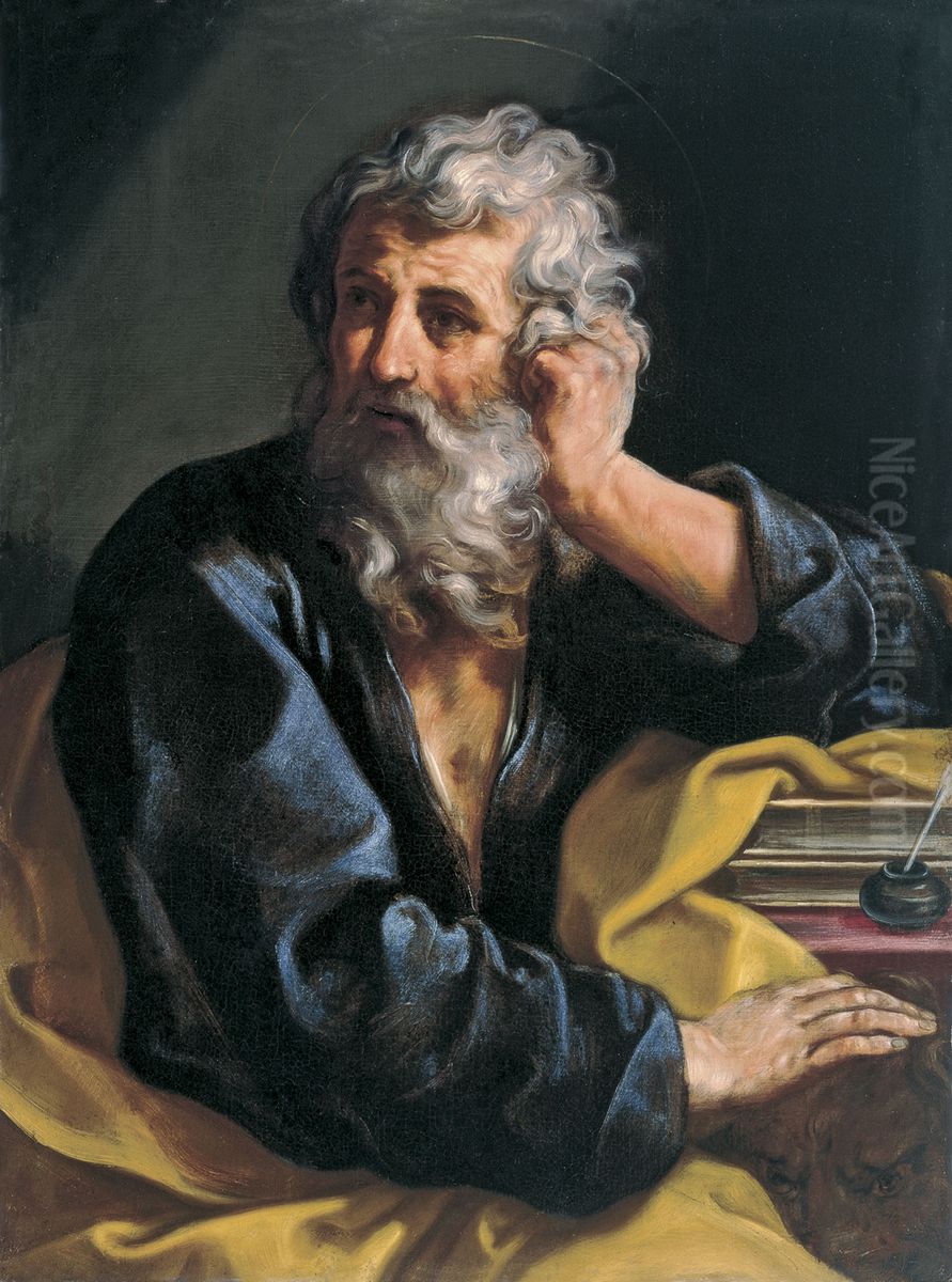 Saint Mark the Evangelist Oil Painting by Carlo Maratta or Maratti