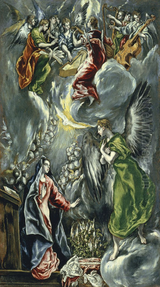 Annunciation Oil Painting by El Greco
