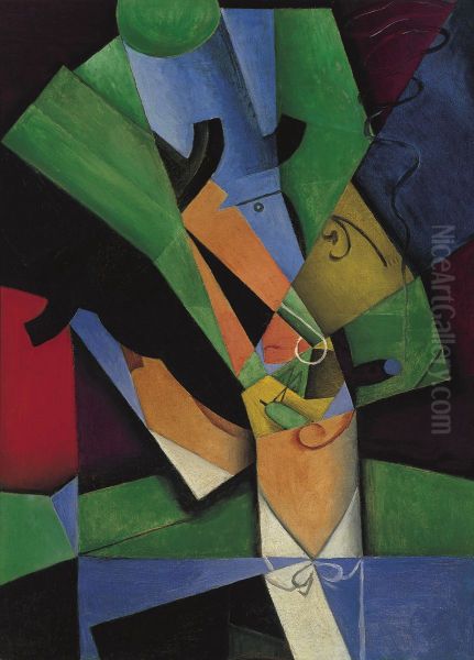 El fumador (Frank Haviland) Oil Painting by Juan Gris
