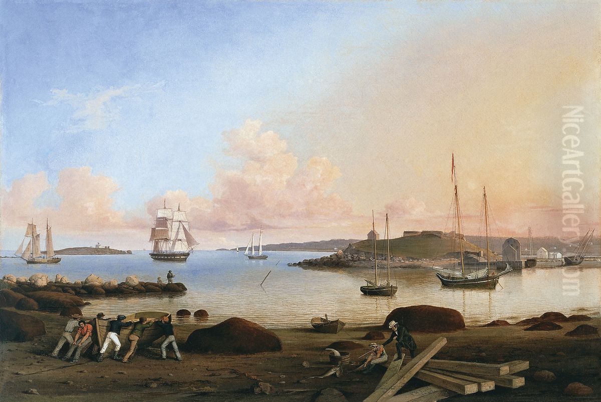 The Fort and Ten Pound Island, Gloucester, Massachusetts Oil Painting by Fitz Henry Lane The Fort and Ten Pound Island, Gloucester, Massachusetts Oil Painting by Fitz Henry Lane