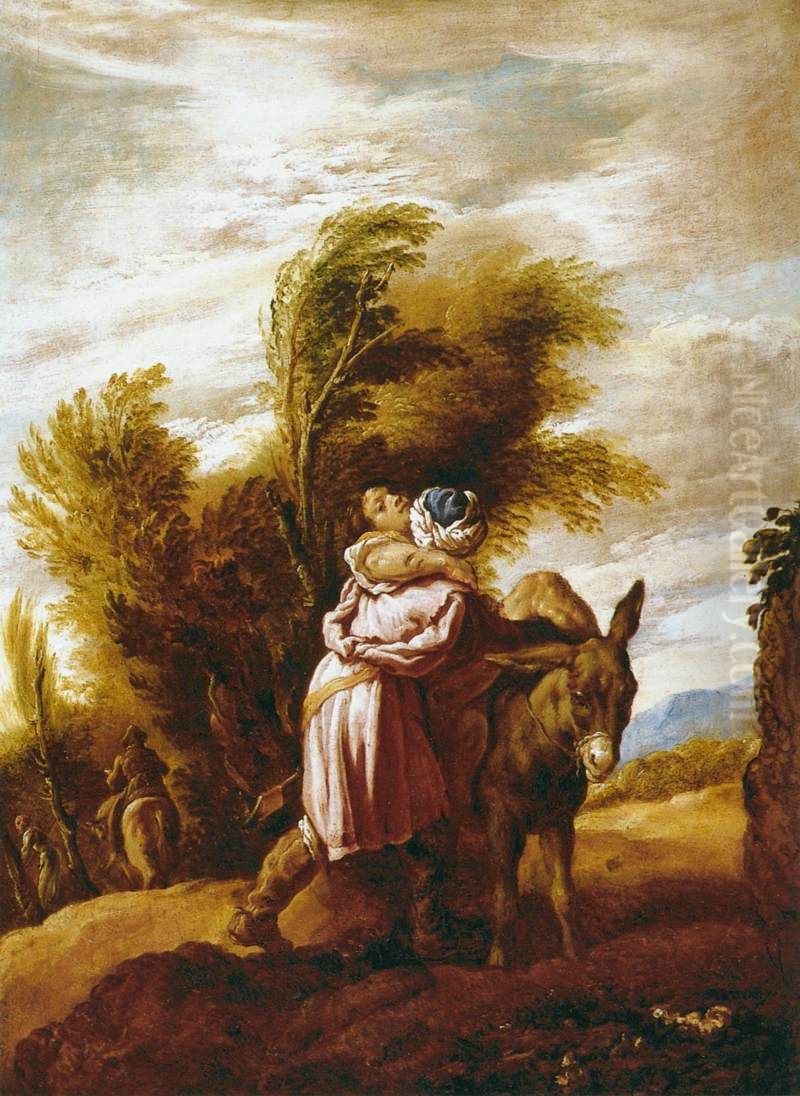 Parable of the Good Samaritan Oil Painting by Domenico Fetti