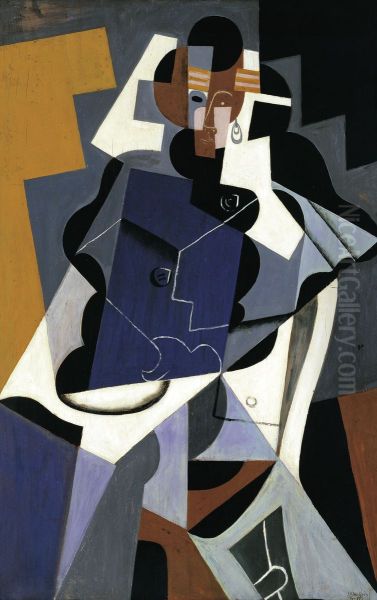 Seated Woman Oil Painting by Juan Gris