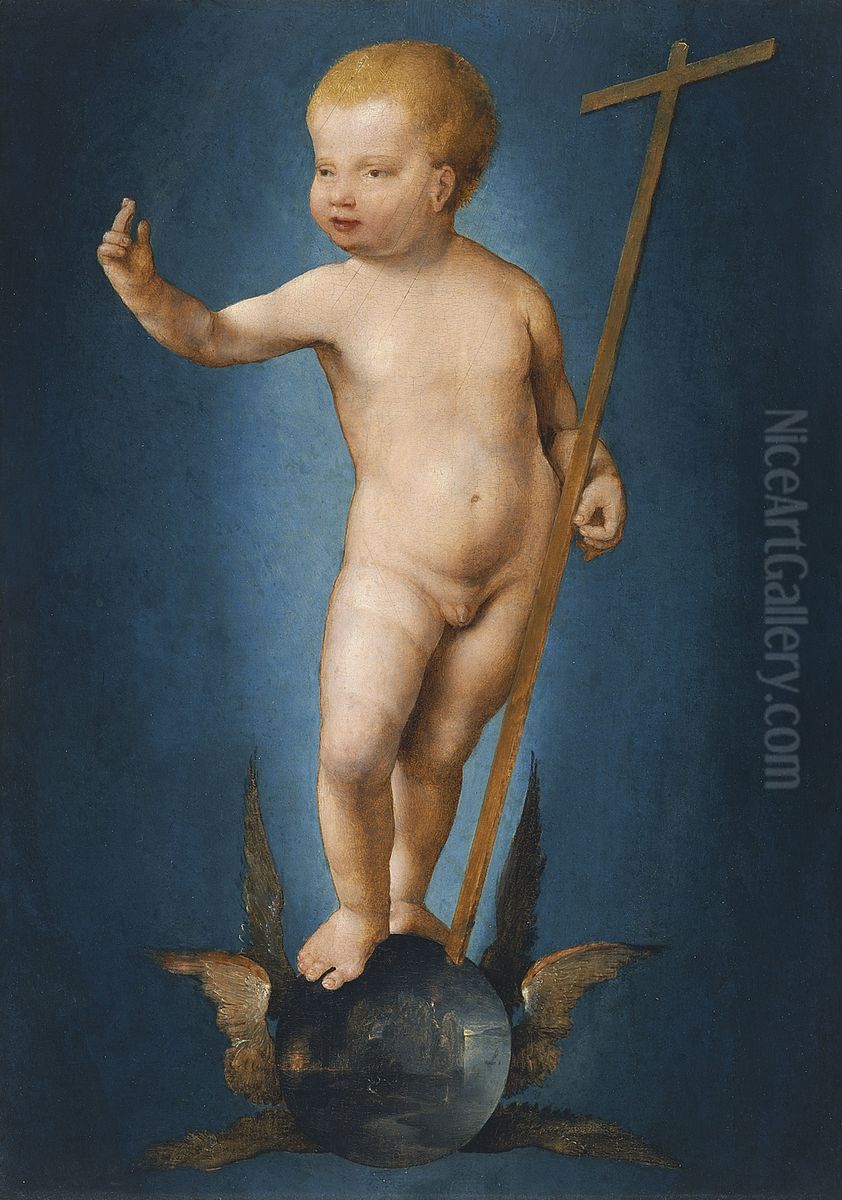 The Infant Christ on the Orb of the World Oil Painting by Joos Van Cleve