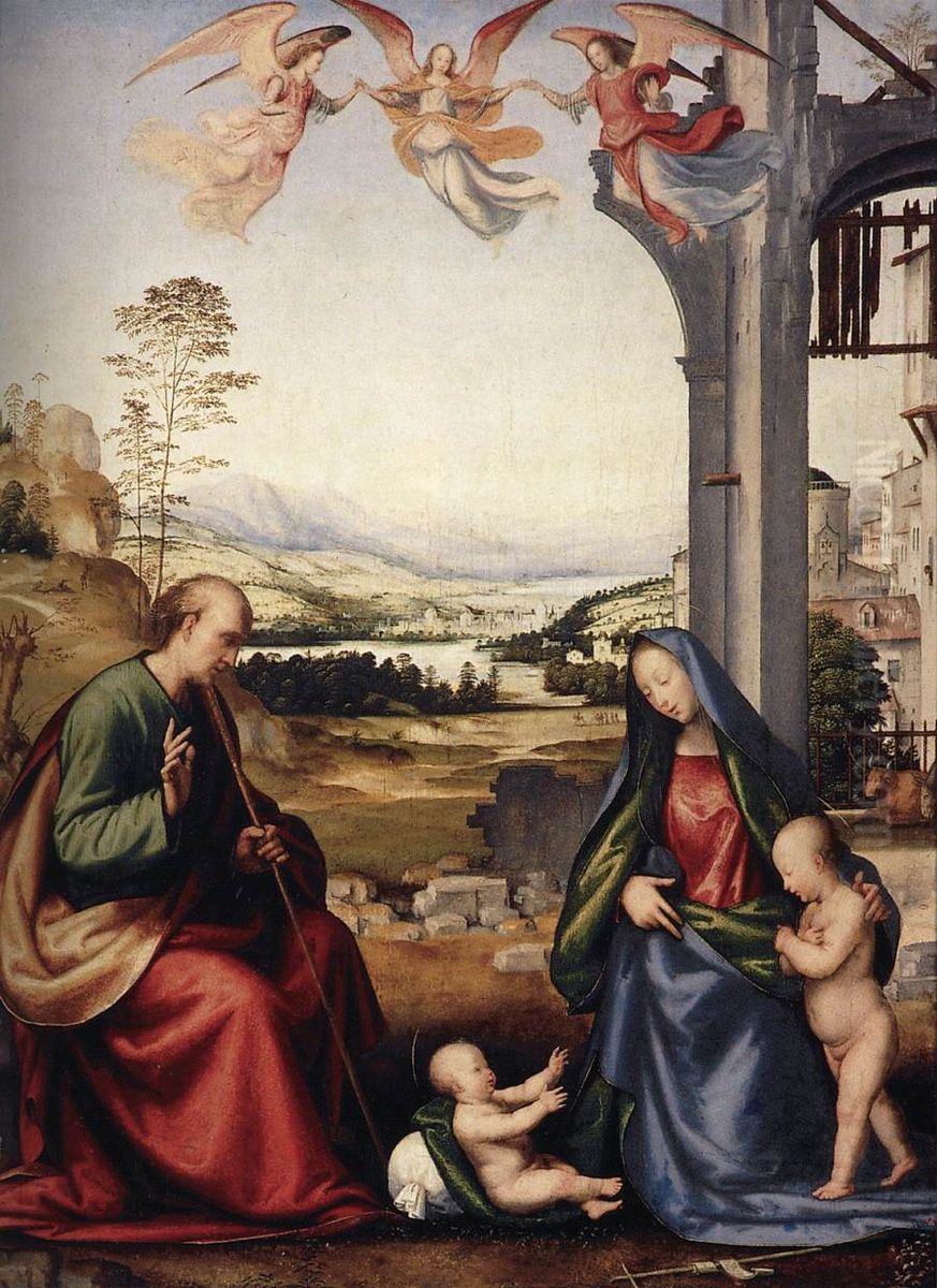 The Holy Family with St John the Baptist Oil Painting by Fra Bartolomeo