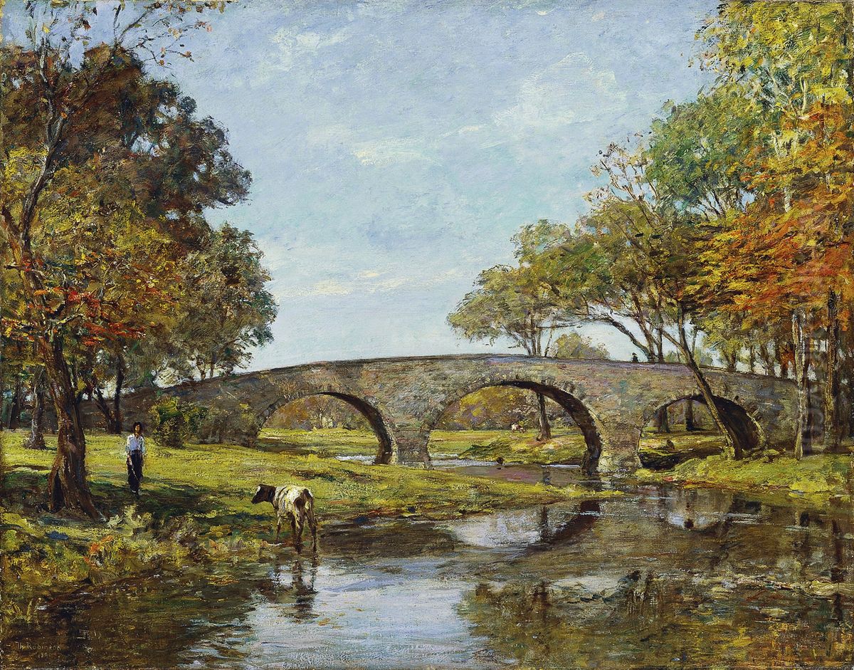 The Old Bridge Oil Painting by Theodore Robinson The Old Bridge Oil Painting by Theodore Robinson