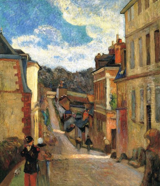 Rue Jouvenet in Rouen Oil Painting by Paul Gauguin