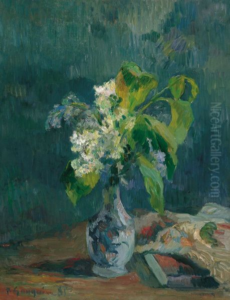 Lilacs Oil Painting by Paul Gauguin