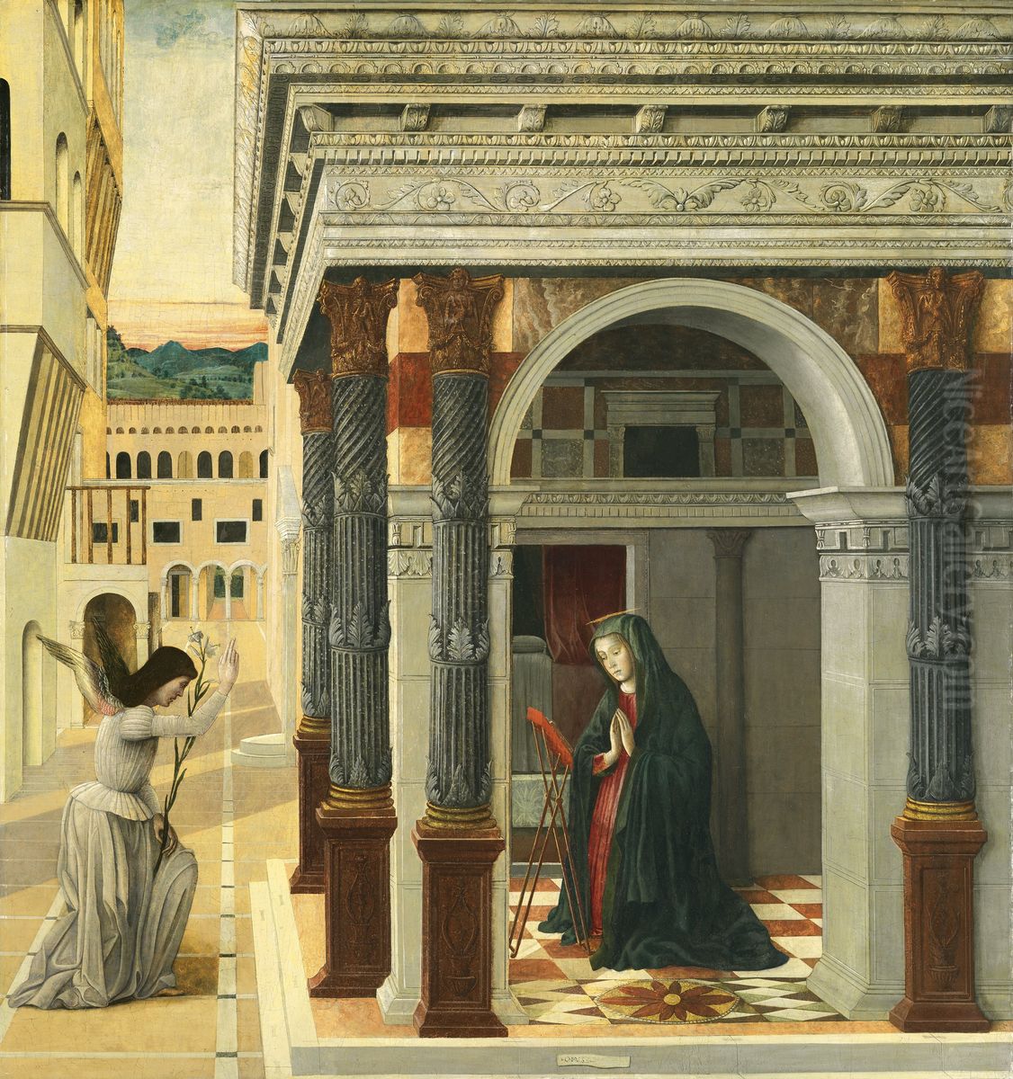 The Annunciation Oil Painting by Gentile Bellini
