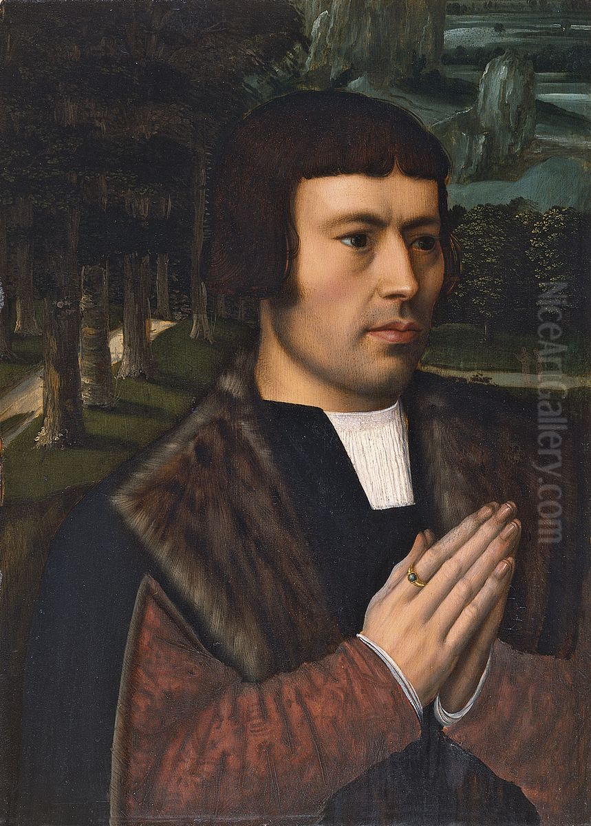 Portrait of a donor Oil Painting by Ambrosius Benson