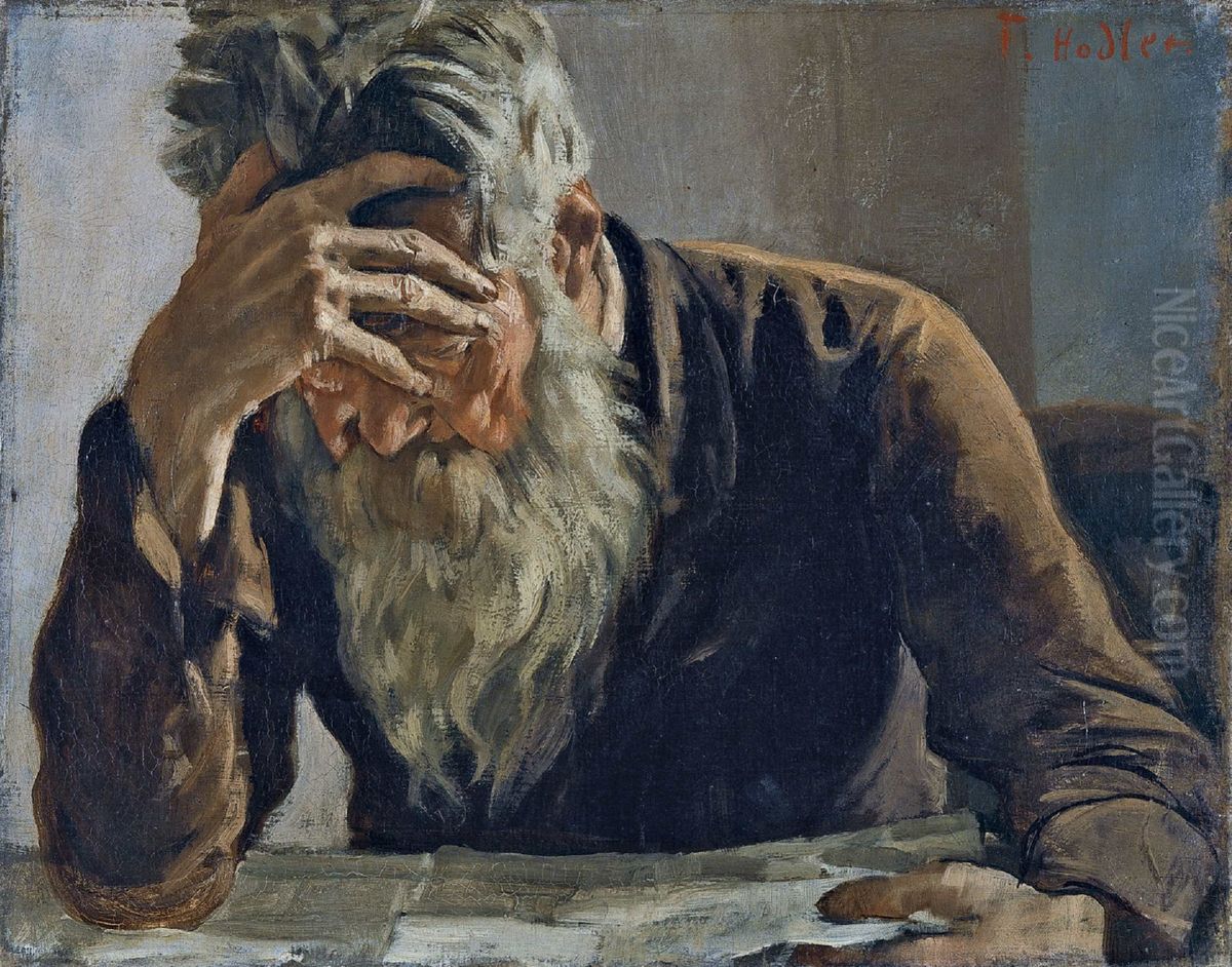 The Reader Oil Painting by Ferdinand Hodler