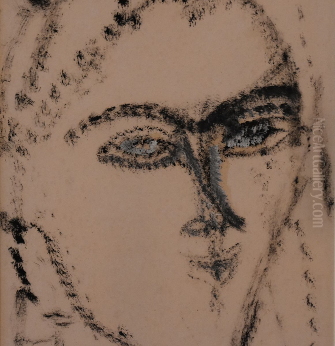 Head of a Woman. Kiki? Oil Painting by Amedeo Modigliani