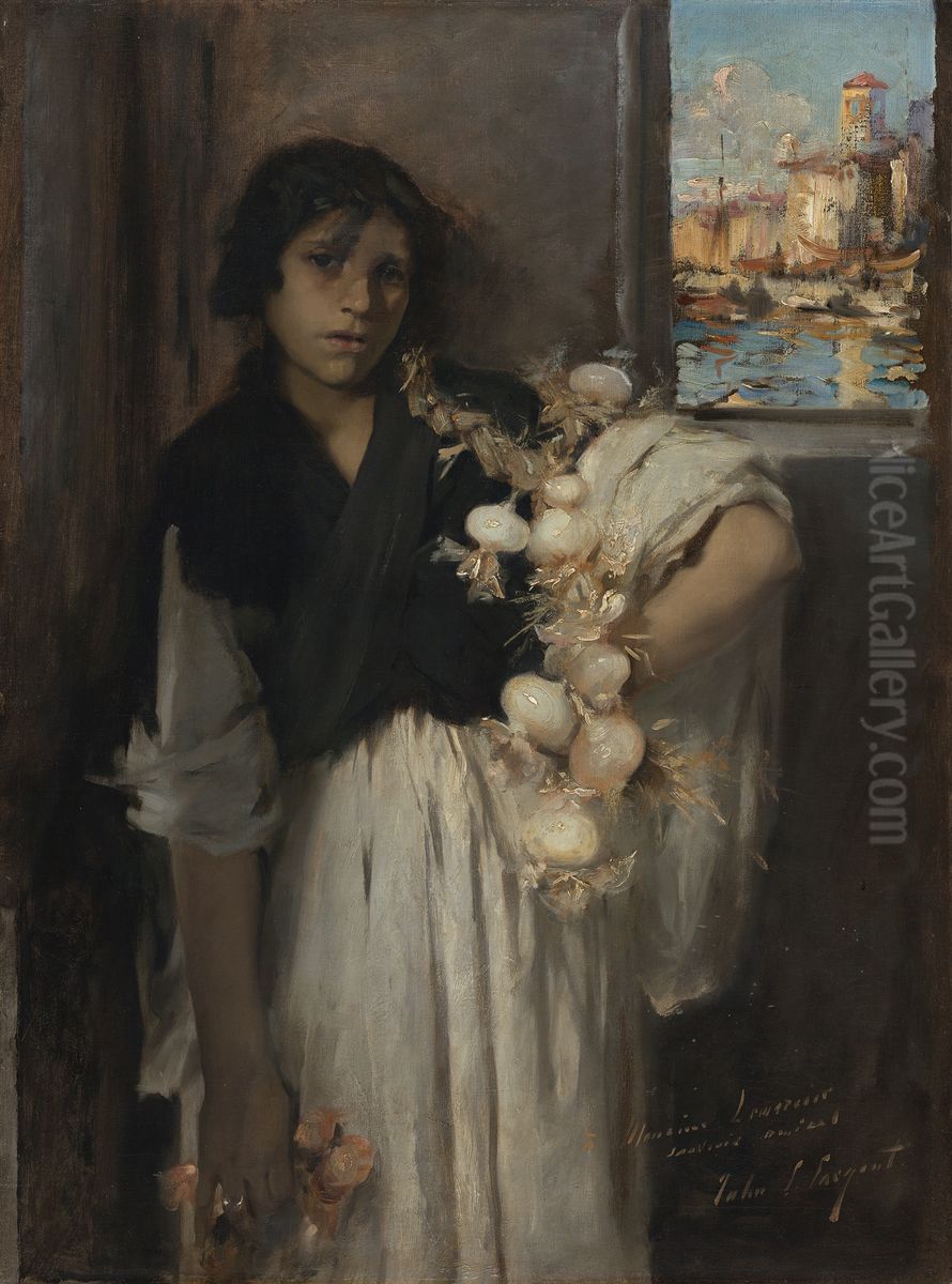 Vendedora veneciana de cebollas Oil Painting by John Singer Sargent
