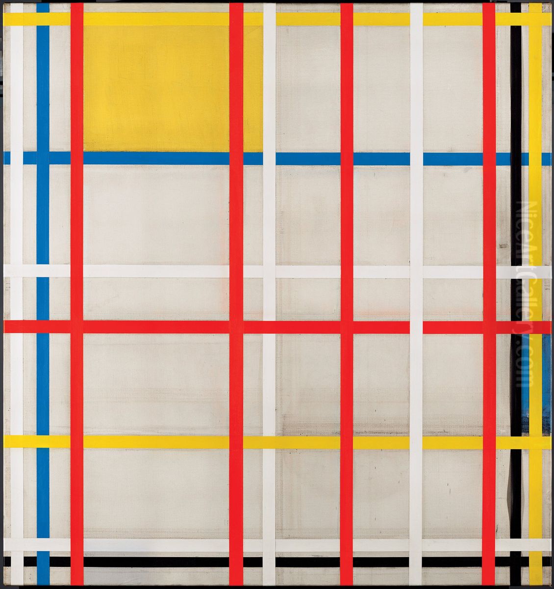 New York City 3 (unfinished) Oil Painting by Piet Mondrian