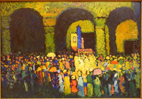 The Ludwigskirche in Munich Oil Painting by Wassily Kandinsky