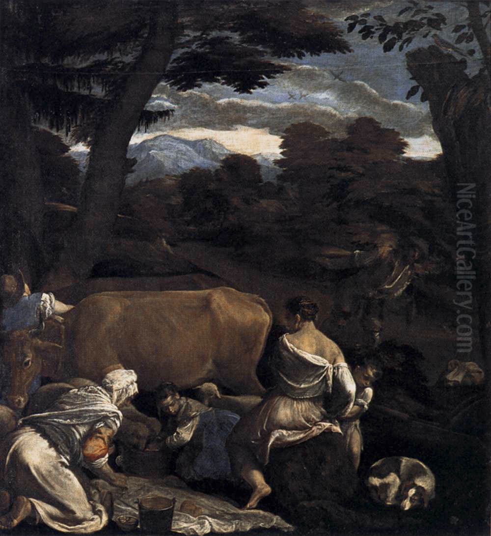 Pastoral Scene Oil Painting by Jacopo Bassano