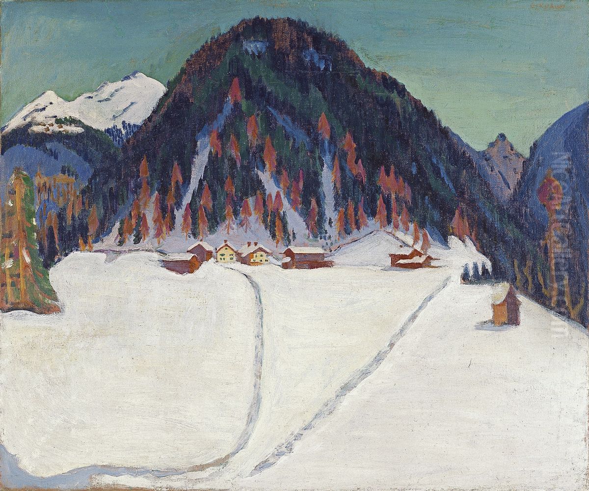 Junkerboden unter Schnee Oil Painting by Ernst Ludwig Kirchner