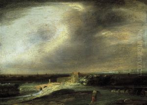 Landscape with a distant town