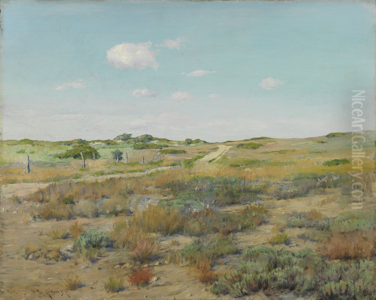 Shinnecock Hills Oil Painting by William Merritt Chase