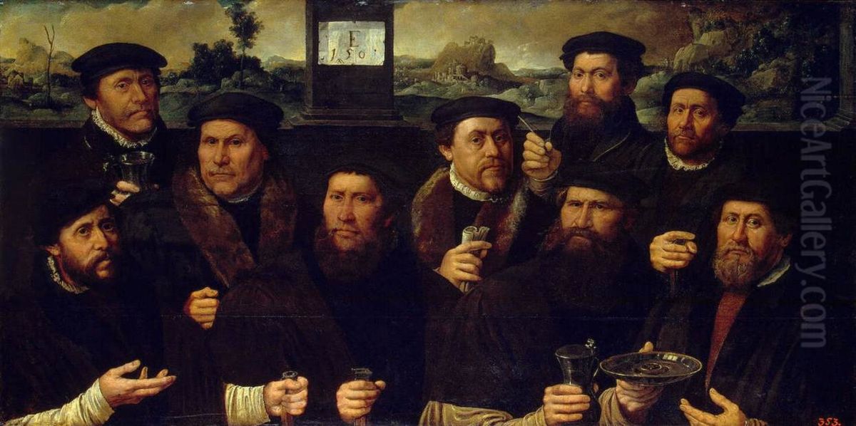 The Amsterdam Kloveniers militia Oil Painting by Dirck Jacobsz.