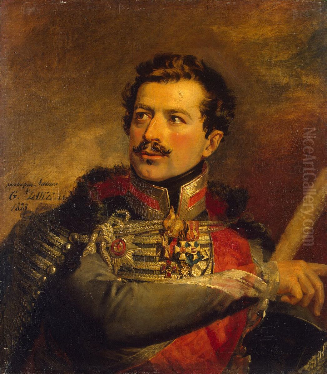 Portrait of Alexander N. Seslavin (1780-1858) Oil Painting by George Dawe